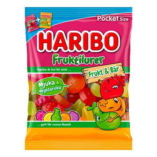 Haribo Fruktilurer Frukt&bär 80g