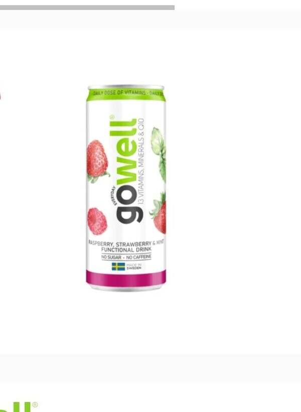 GoWell Jordgubbe/Hallon/Mynta 330 ml