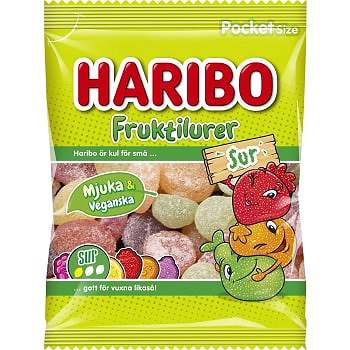 Haribo Fruktilurer Mjuka & Veganska 75g
