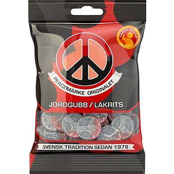 Peacemärke Jordgubb&Lakrits 80g